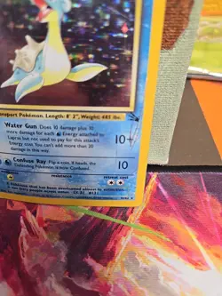 Pokemon TCG Lapras Fossil 10 Holo Unlimited Rare DMG Condition - Image 4