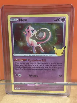 Pokemon TCG Mew 011/025 Holo Rare Celebrations - Image 1