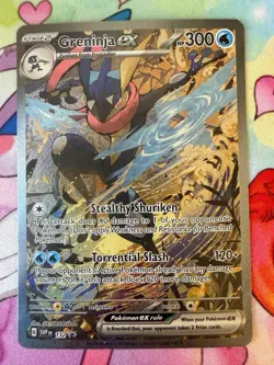 Pokemon TCG Greninja ex 132 Sv: Scarlet & Violet Black Star Promo NM/M - Image 1