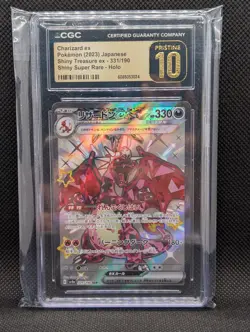 CGC 10 Pristine Charizard ex Shiny 331/190 SSR Shiny Treasure ex sv4a Pokemon - Image 1