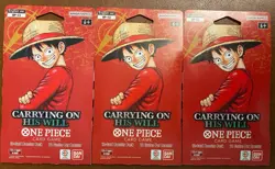 Lot Of 3x One Piece OP13 Sleeved Booster Packs - 3x OP13 - Sealed English - Image 1