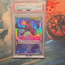 Bandai One Piece Sanji OP06-119 Wings of the Captain Secret Rare Foil PSA 10 - Image 1