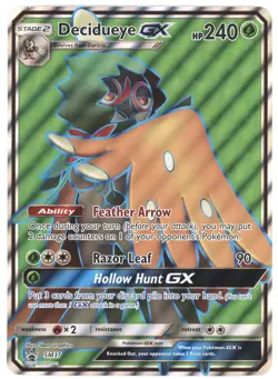 2017 Pokemon Sun & Moon Black Star Promos Decidueye GX (Jumbo Card) #SM37 - Image 1