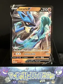Pokemon Card Lucario V 078/189 Astral Radiance Half Art Holo Rare Near Mint - Image 1