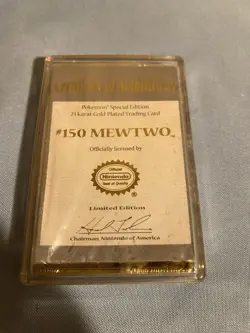 VINTAGE Pokemon Mewtwo Trading Card 23K Gold-Plated - 1999 BURGER KING VINTAGE - Image 3