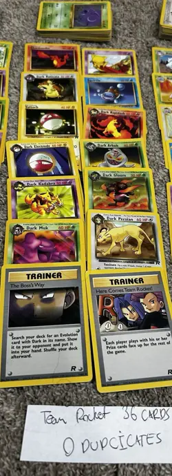 WOTC Pokemon 188 Card Lot NO DUPLICATES HP/MP Jungle, Fossil, Rocket, Base (2) - Image 2