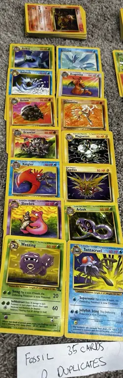 WOTC Pokemon 188 Card Lot NO DUPLICATES HP/MP Jungle, Fossil, Rocket, Base (2) - Image 3