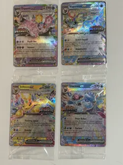 Lot 4 Pokemon Prismatic Surprise Box Stamped Promo Sealed Cards Espeon Glaceon - Image 1