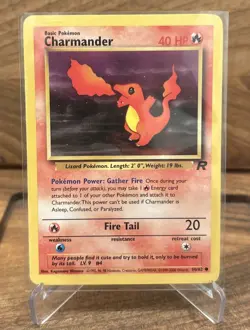 🔥Charmander Pokemon Card 50/82 Team Rocket 🔥 - Image 1