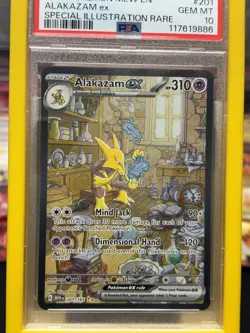 Pokemon Alakazam EX TCG Card 201/165 SV Scarlet & Violet 151 PSA 10 Gem Mint - Image 1