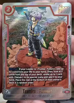 Bandai Trunks: Future Battle Foil R SB02-010 Dragon Ball Super Card Game - MINT - Image 1
