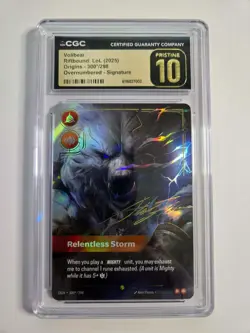 Volibear Relentless Storm Legend Signature Card CGC Graded Pristine 10 - Image 1