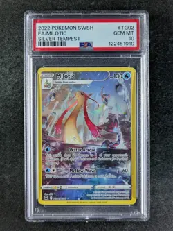 2022 Pokemon MILOTIC TG02/TG30 Silver Tempest Trainer Gallery Holo ENG PSA 10 - Image 1