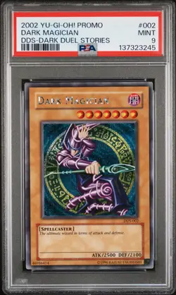 2002 YU-GI-OH! PROMO DDS-DARK DUEL STORIES #002 DARK MAGICIAN PSA 9 - Image 1