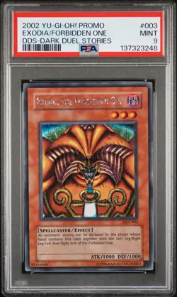 2002 YU-GI-OH! PROMO DDS-DARK DUEL STORIES #003 EXODIA THE FORBIDDEN ONE PSA 9 - Image 1