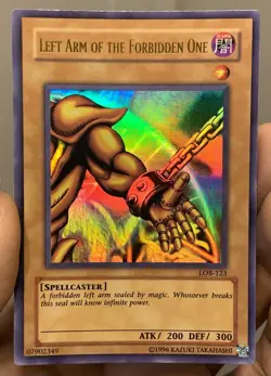 Yugioh 2010 Left Arm of the Forbidden One LOB-123 Ultra Rare Unlim NM w/Tracking - Image 1