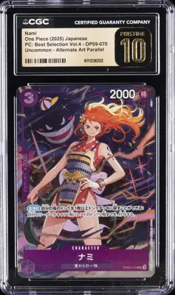 2025 ONE PIECE JAPANESE PC: BEST SELECTION VOL.4 ALT ART NAMI CGC 10 PRISTINE - Image 1