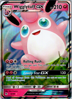 Wigglytuff GX - 42/68 - Pokemon Hidden Fates Sun & Moon Ultra Rare Card NM - Image 1