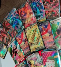 AUTHENTIC TCG 300 POKEMON CARD LOT W/ 5 RANDOM SEALED BOOSTER PACKS - Image 1