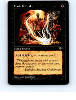 Dark Ritual Common Mirage MTG LP Lightly played [White brdrs] - Image 1