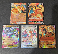 (5) CHARIZARD (EX , V, Mega X EX) Pokemon Card Lot Holo/Promo : PFL-SVP-MEW-F-XY - Image 1