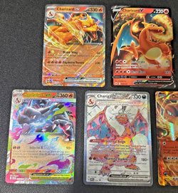 (5) CHARIZARD (EX , V, Mega X EX) Pokemon Card Lot Holo/Promo : PFL-SVP-MEW-F-XY - Image 2