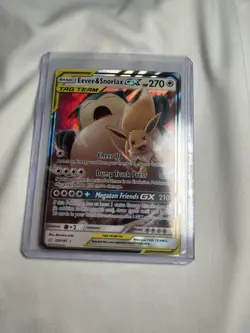 Pokemon Eevee & Snorlax GX TCG 120/181 Sun and Moon Team Up Tag Team - Image 1