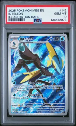 2025 POKEMON MEG EN-MEGA EVOLUTION ILLUSTRATION RARE #142 INTELEON PSA 10 - Image 1