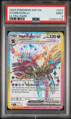 2024 POKEMON SSP EN-SURGING SPARKS ULTRA RARE #223 HYDREIGON EX PSA 9 - Image 1