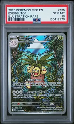 2025 POKEMON MEG EN-MEGA EVOLUTION ILLUSTRATION RARE #135 EXEGGUTOR PSA 10 - Image 1