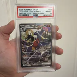2025 POKEMON DRI EN-DESTINED RIVALS #232 CYNTHIA'S GARCHOMP EX PSA 10 - Image 1