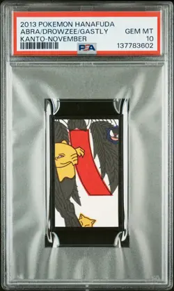 2013 POKEMON HANAFUDA KANTO NOVEMBER ABRA/DROWZEE/GASTLY PSA 10 - Image 1
