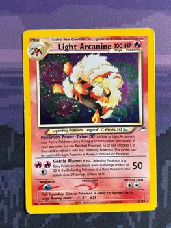 Light Arcanine 12/105 Pokemon TCG Neo Destiny Holo Rare Heavy Play / DMG - Image 1