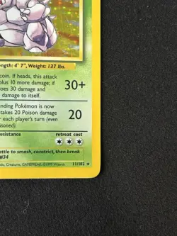 Pokemon TCG Nidoking Base Set Holo Unlimited Rare Card 11/102 - Image 3