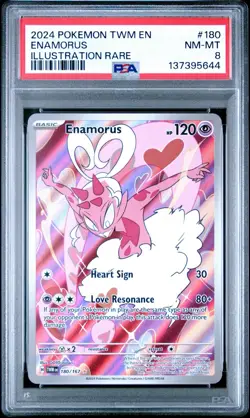 Pokemon Twilight Masquerade Enamorus 180/167 Ultra Rare Holo PSA 8 - Image 1