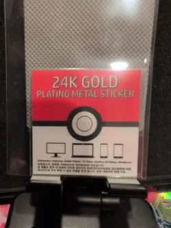 TCG 24k Gold Plated Korean Pokemon Dratini Sticker . NM - Image 3