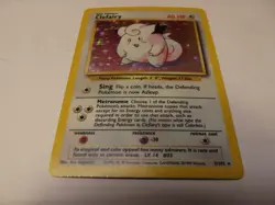 Pokemon TCG Clefairy Base Set Holo Unlimited Rare Card 5/102 - Image 1