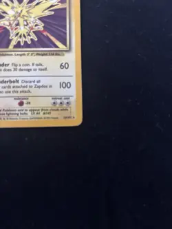 Pokemon TCG Zapdos Holo Rare 16/102 Base Set Unlimited Vintage 1999 WOTC - Image 3