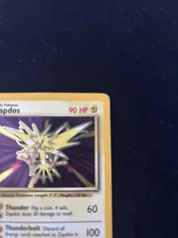 Pokemon TCG Zapdos Holo Rare 16/102 Base Set Unlimited Vintage 1999 WOTC - Image 4
