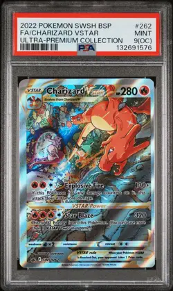 2022 POKEMON SWSH ULTRA-PREMIUM COLLECTION FULL ART/CHARIZARD VSTAR PSA 9 - Image 1