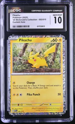 2025 POKEMON M24 EN-MCDONALD'S COLL #002 PIKACHU CGC 10 - Image 1