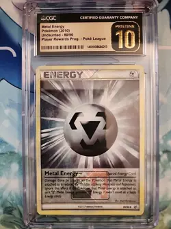 2010 Pokemon Metal Energy Undaunted 80/90 Poke League CGC PRISTINE 10 - Image 1