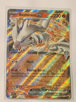 Pokemon TCG Reshiram EX White Flare Double Rare Card 020/086 Mint Condition - Image 1