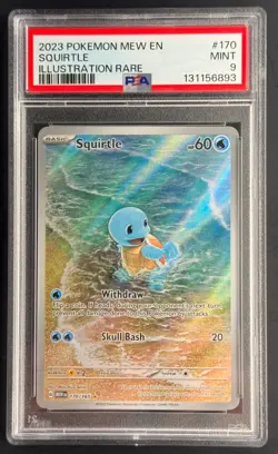 Squirtle #170 Holo - Pokemon 151 Scarlet & Violet SV3 English - PSA 9 Rare - Image 1