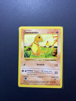 Charmander 046/102 Base Set (Shadowless) Regular Unlimited Pokemon WOTC NM - Image 1