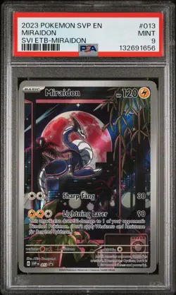 2023 POKEMON SVP SCARLET & VIOLET ETB PROMO #013 MIRAIDON PSA 9 - Image 1