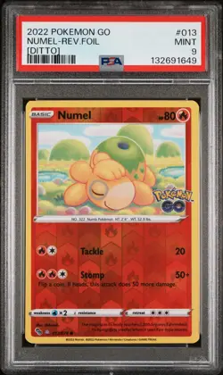 2022 POKEMON GO [DITTO] #013 NUMEL-REVERSE FOIL PSA 9 - Image 1
