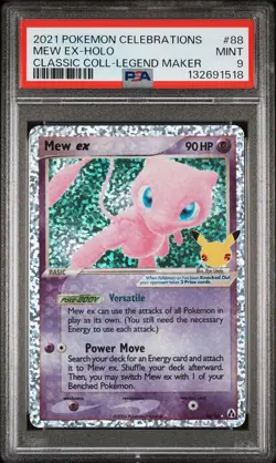 2021 POKEMON CELEBRATIONS CLASSIC COLLECTION #88 MEW EX-HOLO PSA 9 - Image 1