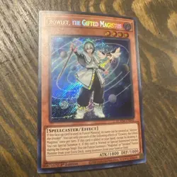 Crowley, The Gifted Magistus BLMM-EN044 Secret Rare Yugioh Set 1st Edition Mint - Image 1