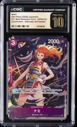 2025 ONE PIECE JAPANESE PC: BEST SELECTION VOL.4 ALT ART NAMI CGC 10 PRISTINE - Image 1